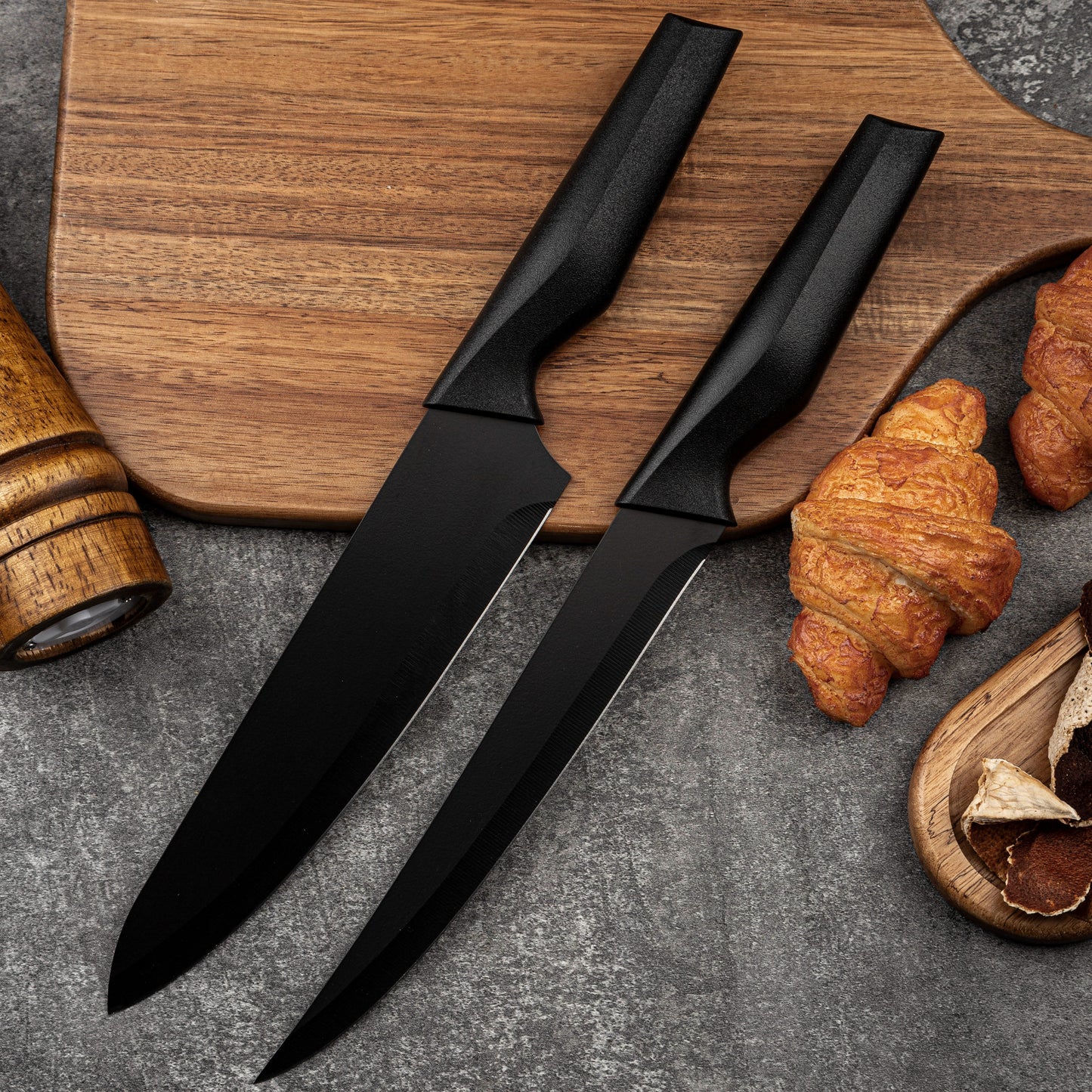13-Piece Nonstick Coated Stainless Steel Kitchen Knife Set 3Cr13 Metal Blade PP Handle Custom Laser Logo for Household Cutting