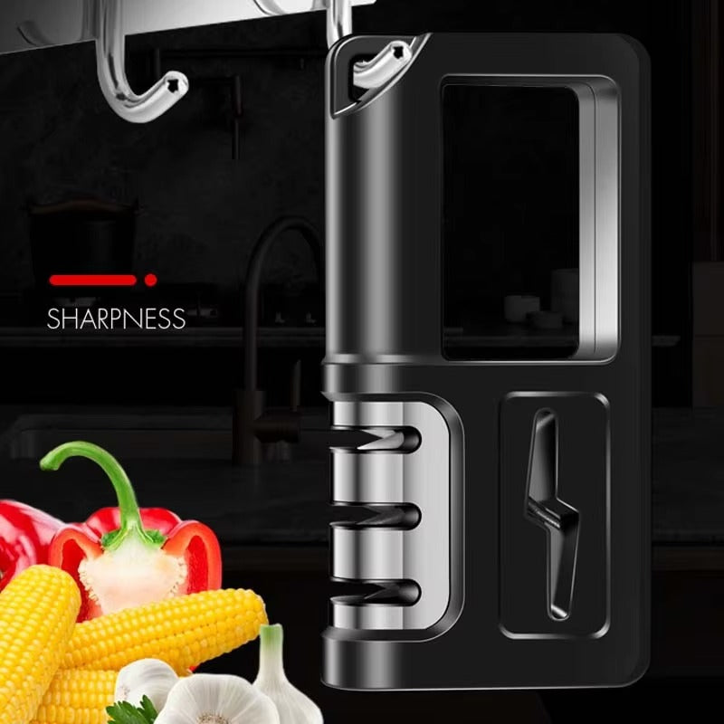 Portable Kitchen Knife Accessories Handheld 4 Stage Manual Diamond Blade Knife Sharpener 4 in 1 Kitchen Knives Sharpener Tool