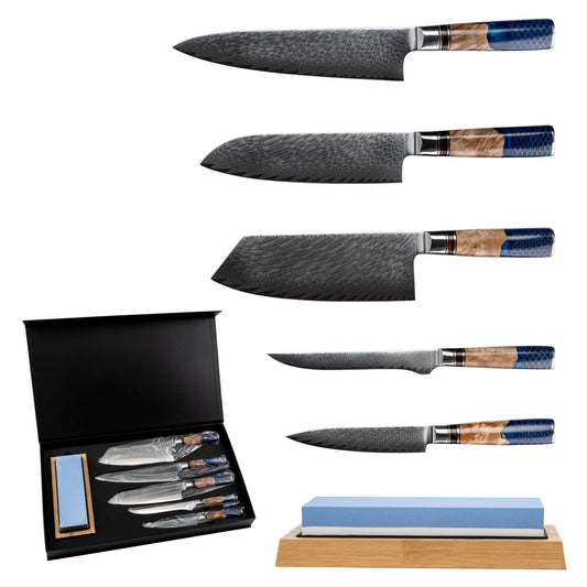 High Quality Handmade Damascus Steel Chef Knife Kitchen Knife Sets